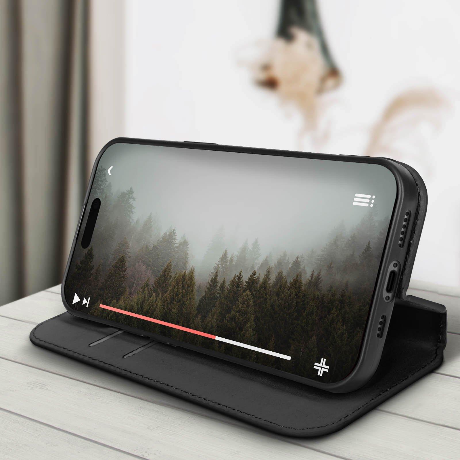 Avizar Classic Cover iPhone 15 Pro Max Schwarz