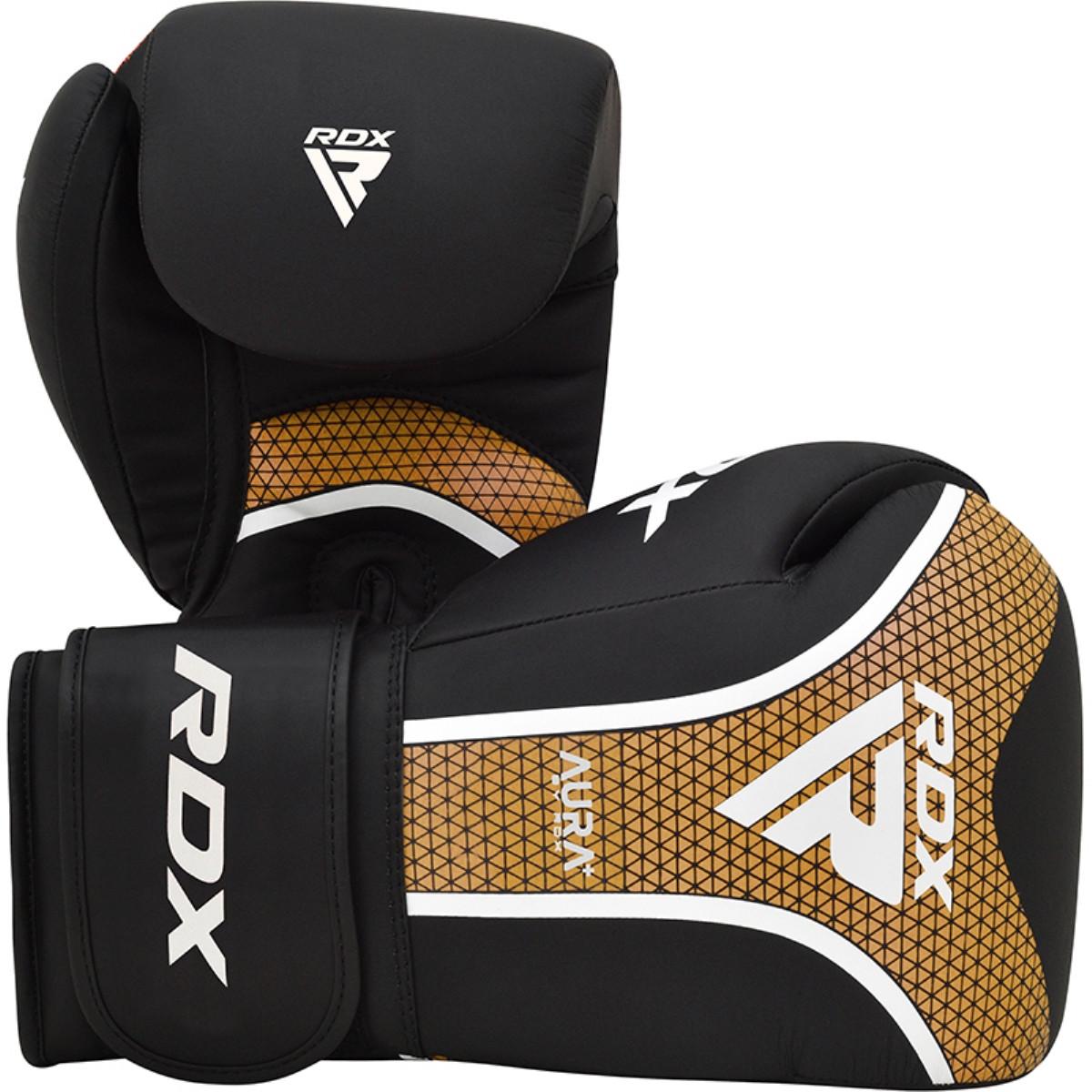 RDX SPORTS RDX Boxhandschuhe Aura Plus T-17 Black Golden-10OZ