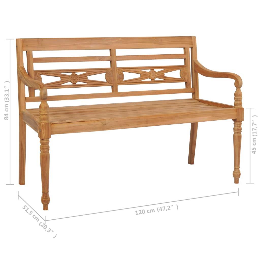 VidaXL Bank teak