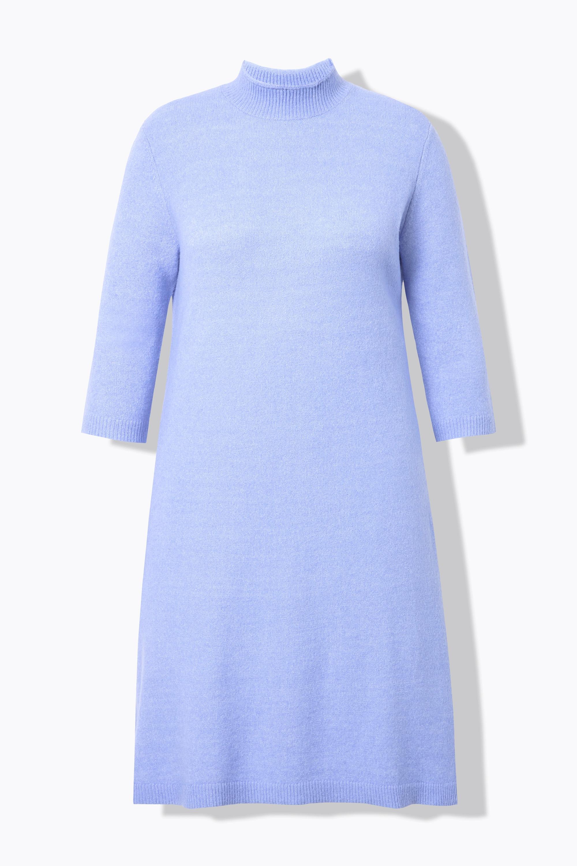 Ulla Popken Strickkleid A-Linie Stehkragen 3/4-Arm