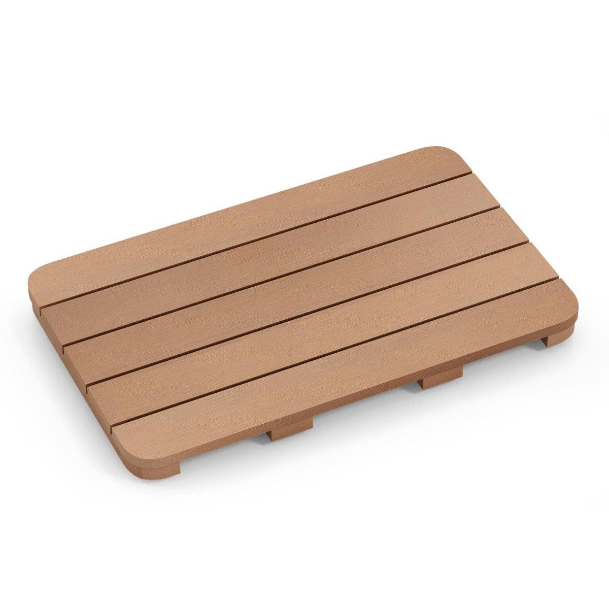Northix Toilettenmatte aus Hips Holz-Design Badematte bis Belastbar Badvorleger Braun korrosionsbeständig rostfrei langlebig