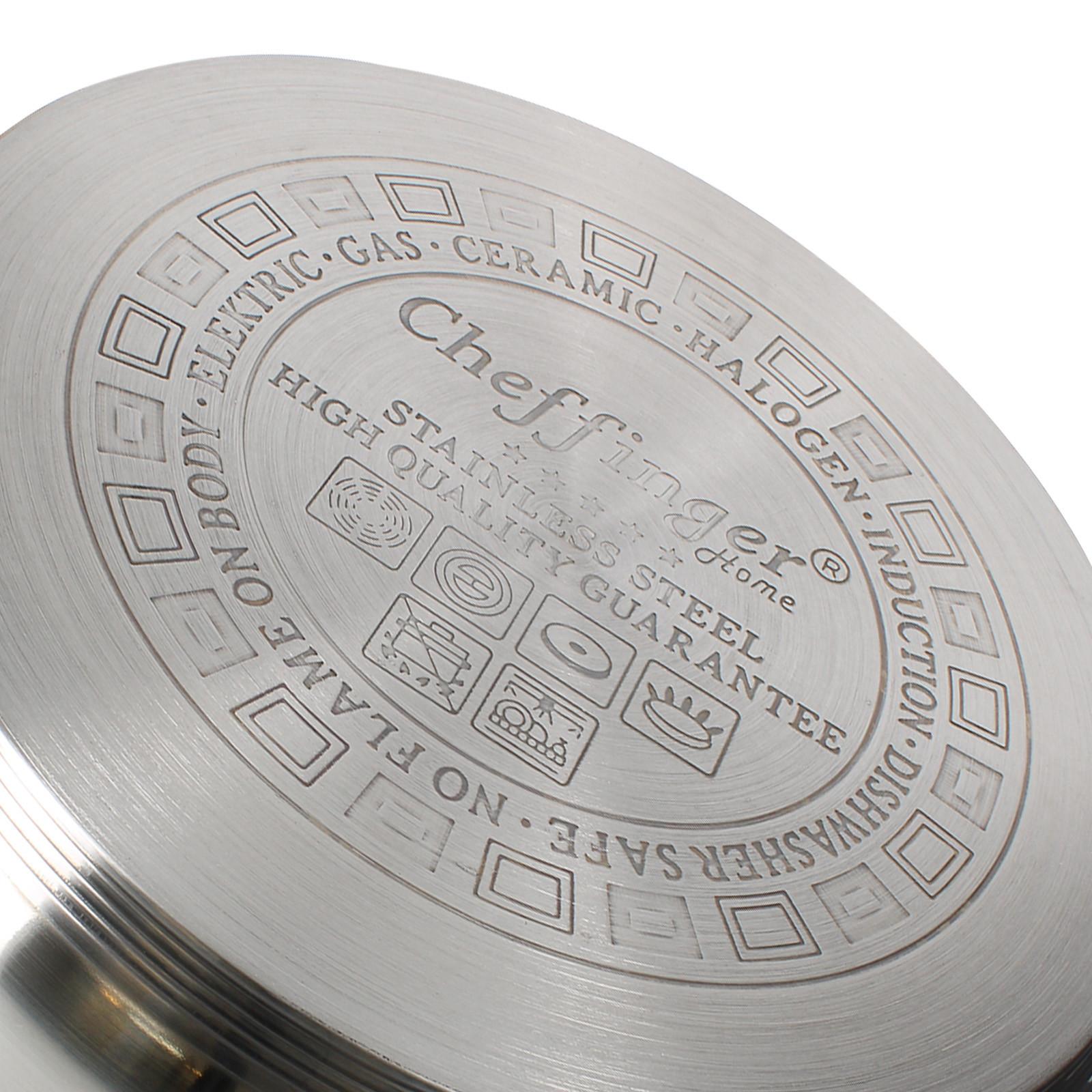 Cheffinger Kochtopf 32 cm mit Deckel aus Edelstahl