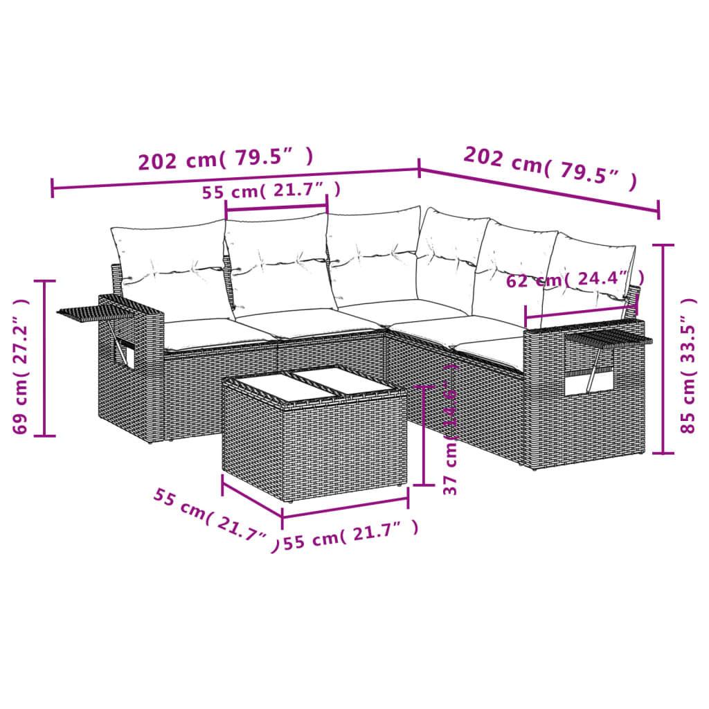 VidaXL Garten sofagarnitur poly-rattan