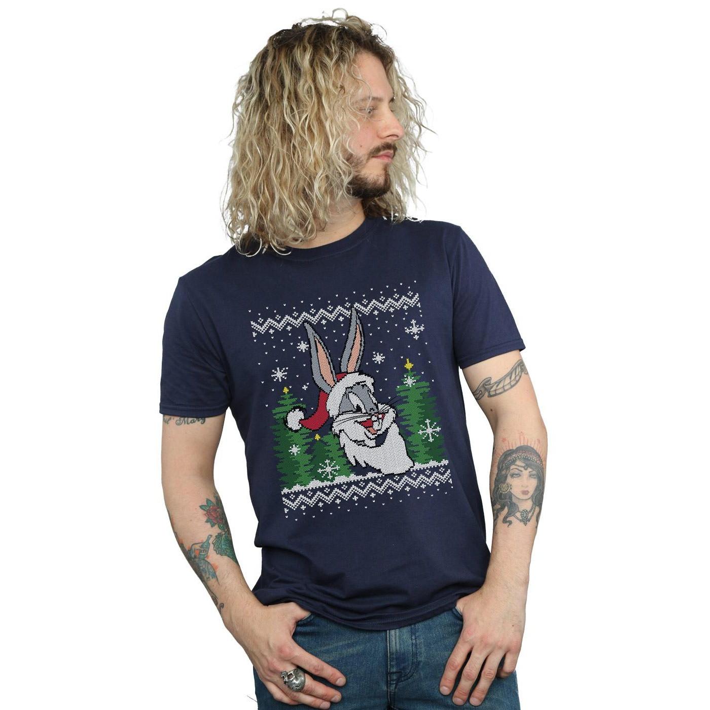 LOONEY TUNES Bugs Bunny Christmas Print T-Shirt