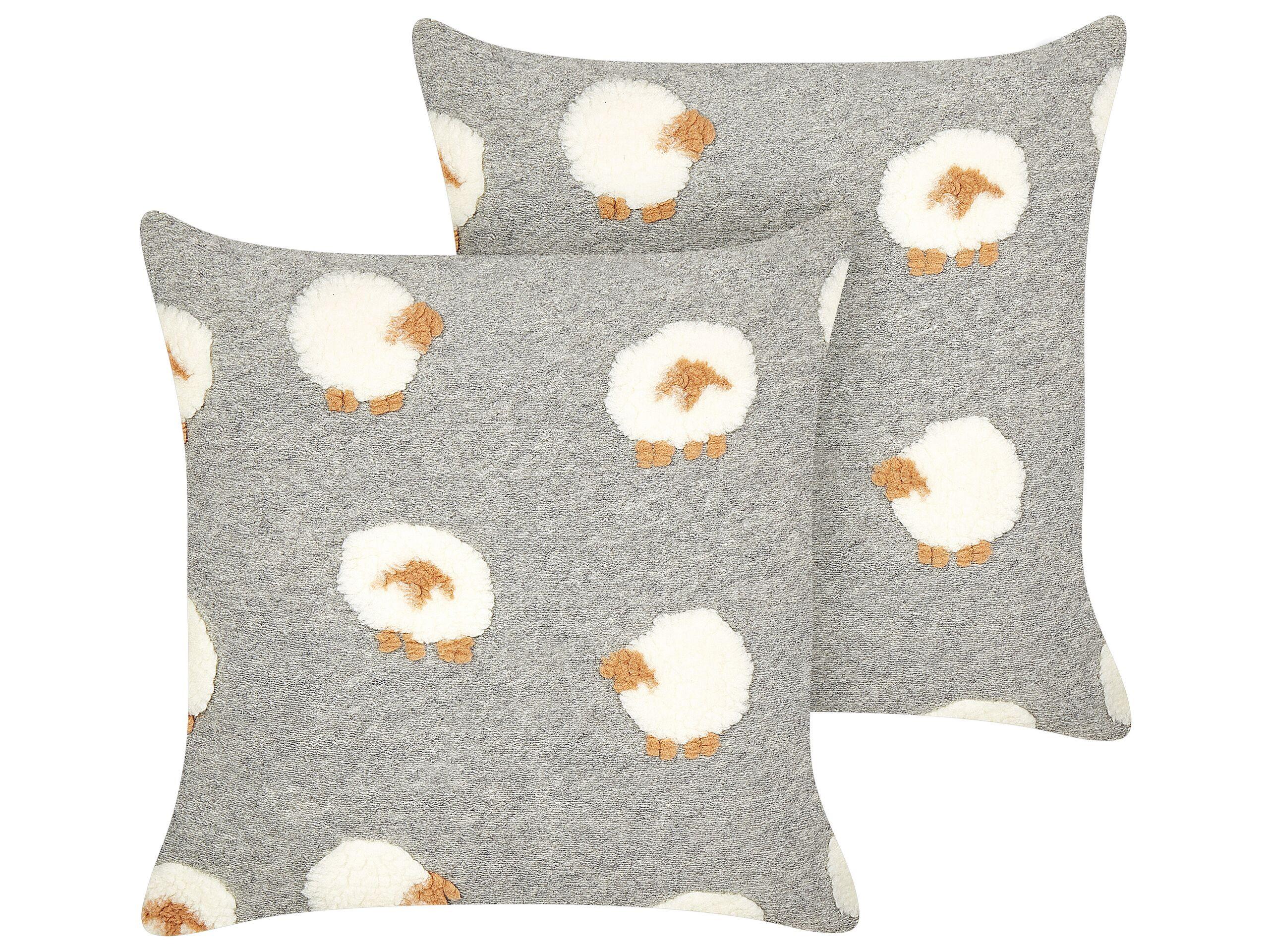 Beliani Dekokissen 2er Set aus Polyester Modern EINADIA