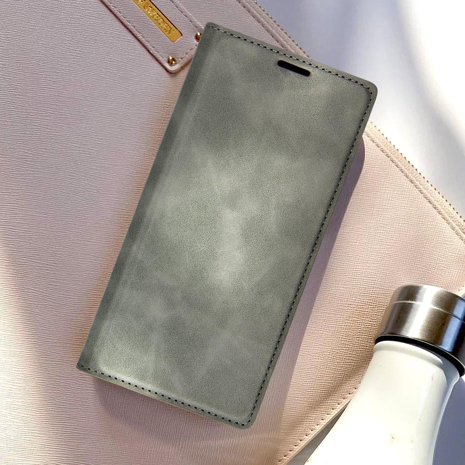 Avizar Wallet Hülle Samsung S23 Ultra Grau