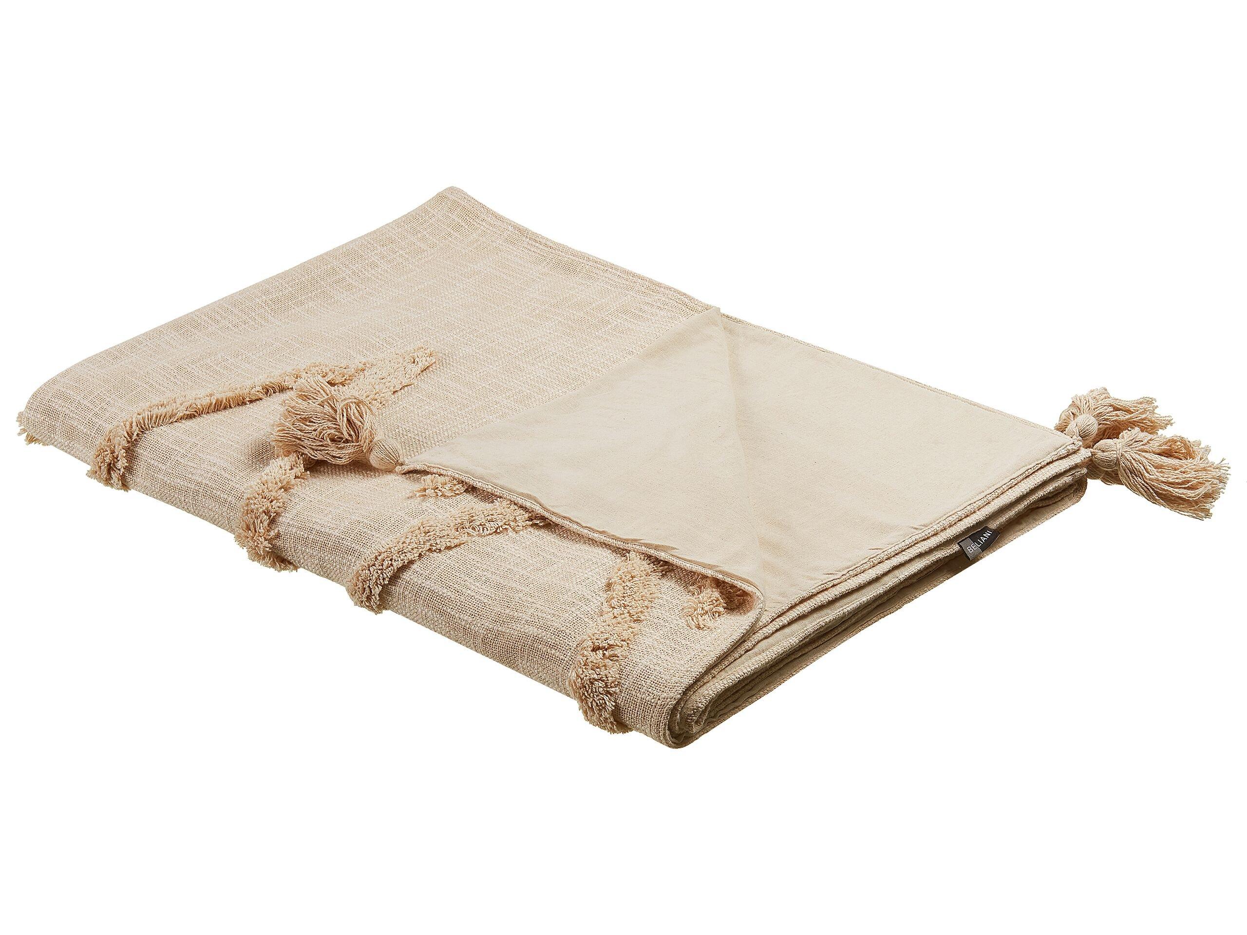 Beliani Kuscheldecke aus Baumwolle Retro MORBI