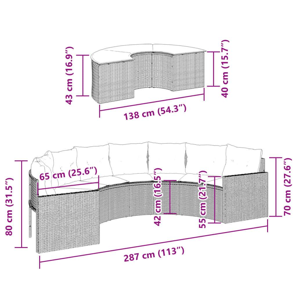 VidaXL Garten-sofagarnitur poly-rattan