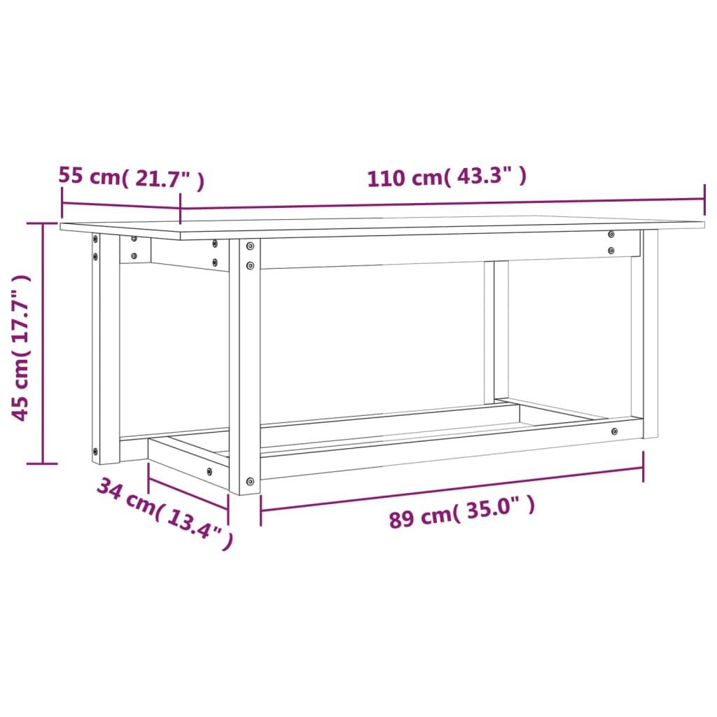 VidaXL Couchtisch kiefernholz