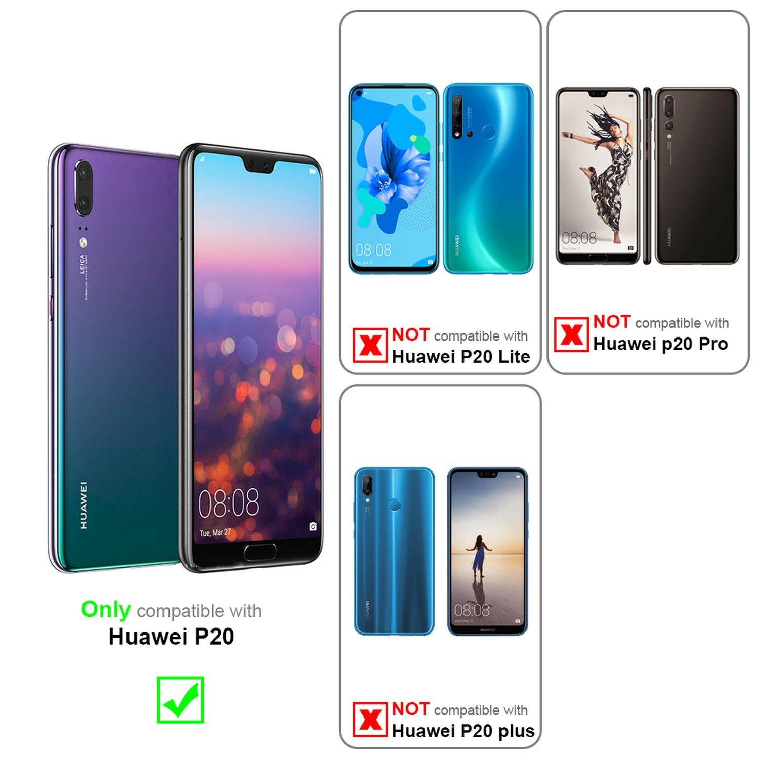 Cadorabo Hülle für Huawei P20 Streifen Optik