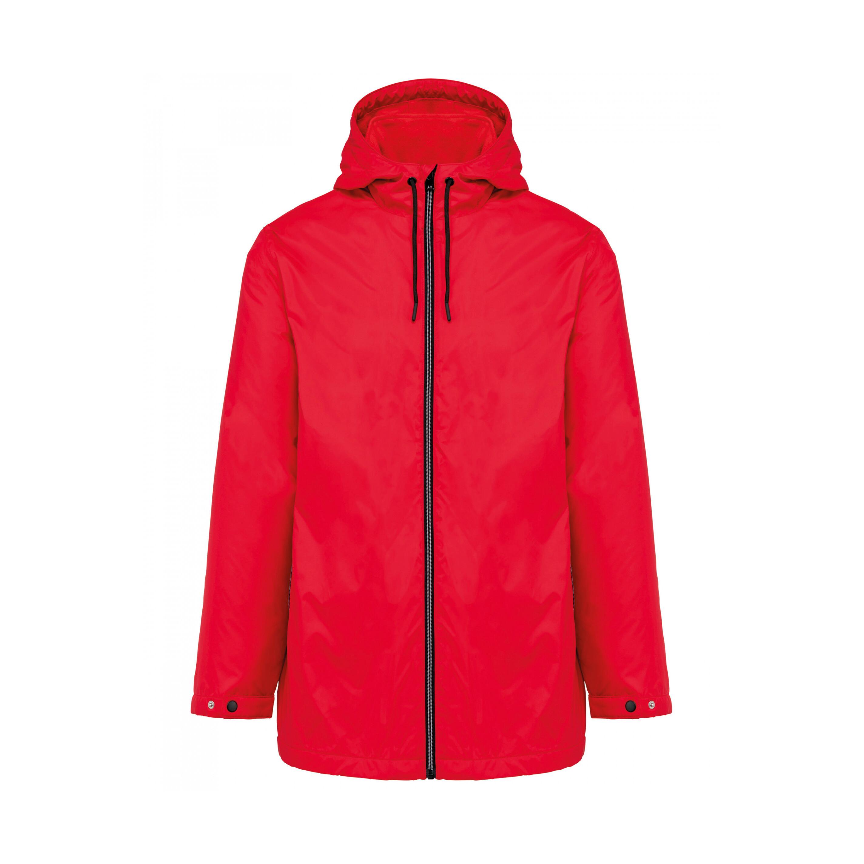 Kariban wasserdichte jacke mit kapuze und mikrofeece-futter