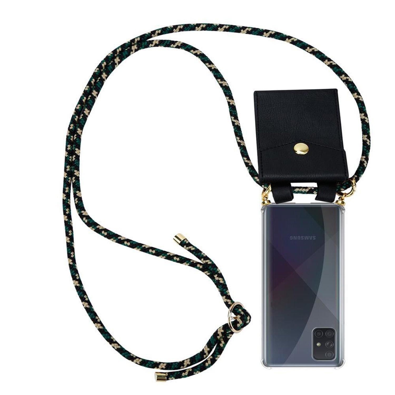 Cadorabo Handy Kette für Samsung Galaxy A51 4G M40s Silikon mit Gold Ringen