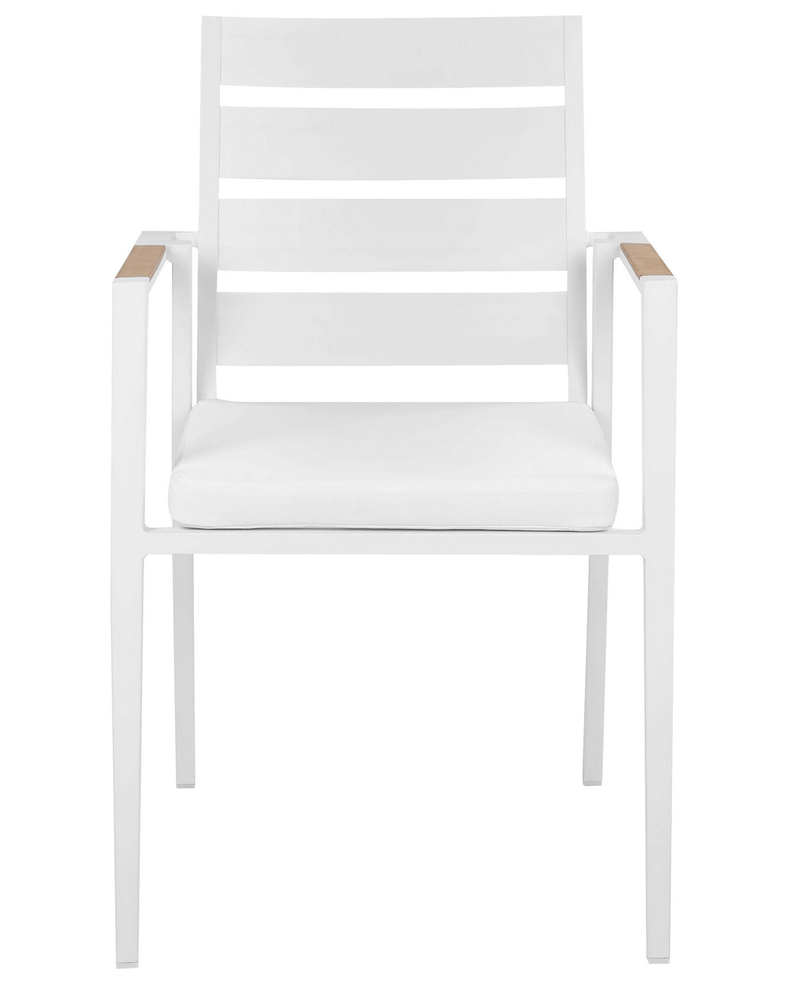 Beliani Gartenstuhl 6er Set aus Aluminium Modern TAVIANO