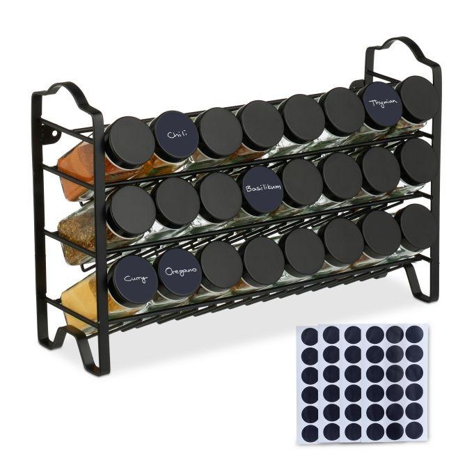 Northix Gewürzregal mit 24 Gläsern