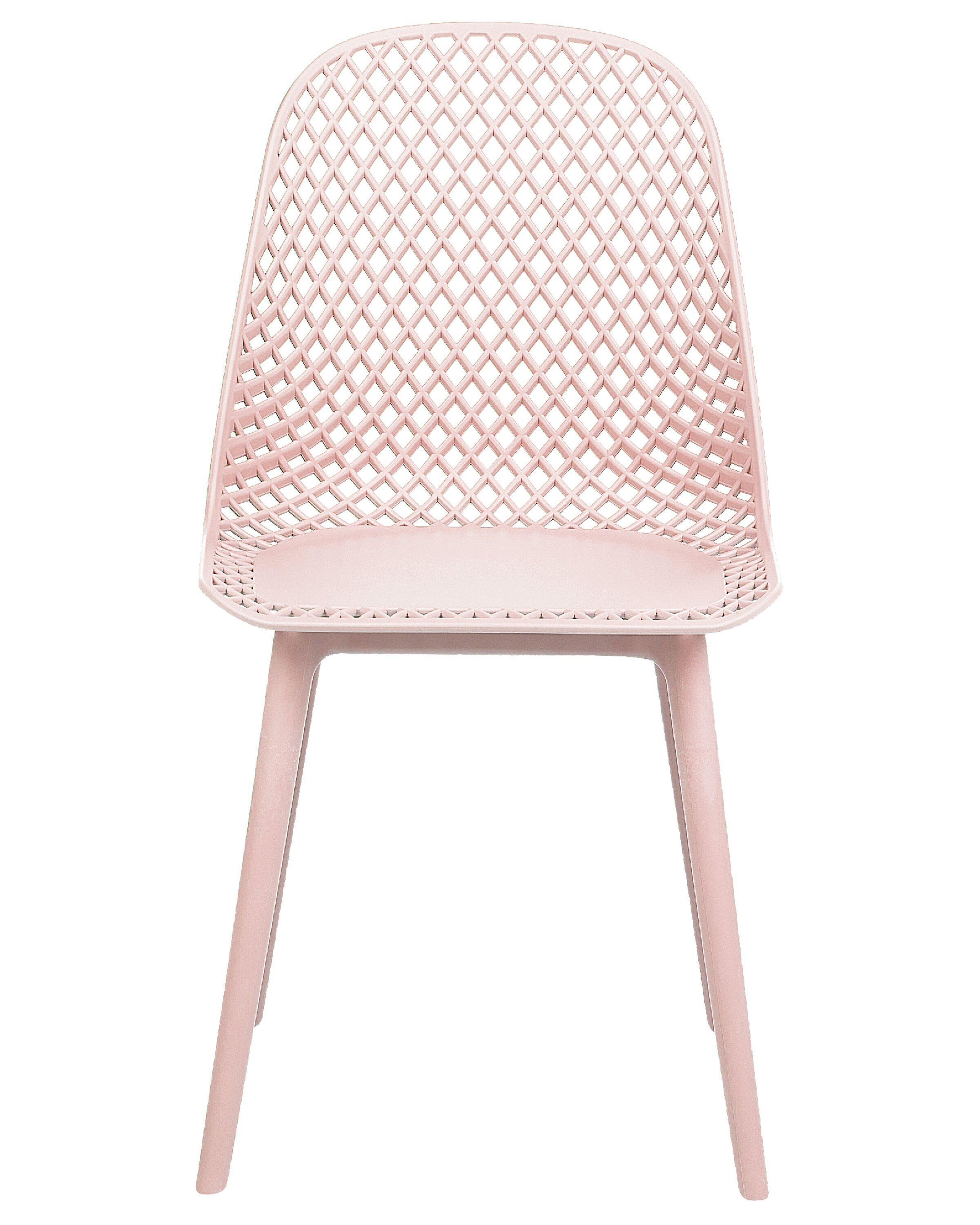 Beliani Esszimmerstuhl 4er Set aus Kunststoff Modern EMORY