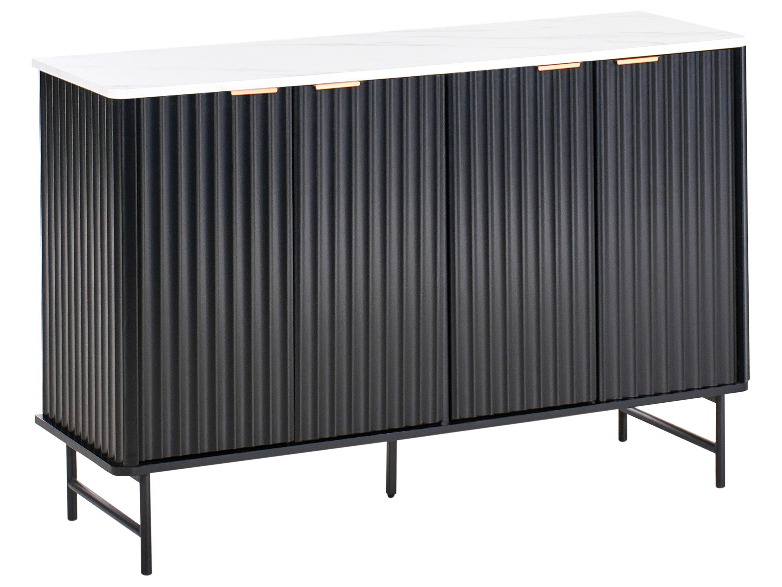 Beliani Sideboard mit 4 Türen aus MDF-Platte Modern GLASTONBURY