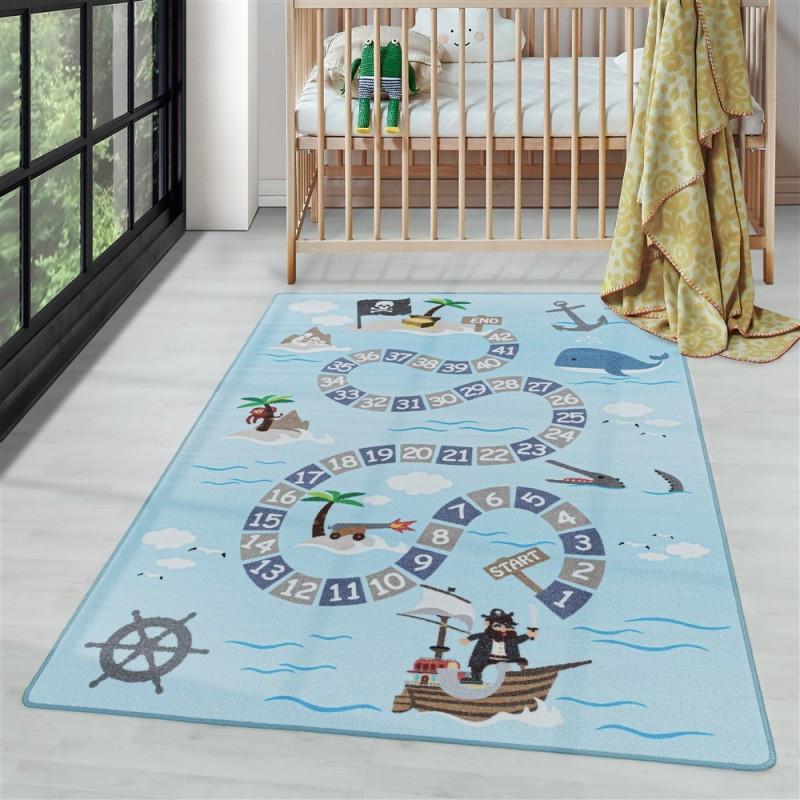 Paco Home Kinderteppich Seefahrt Piraten