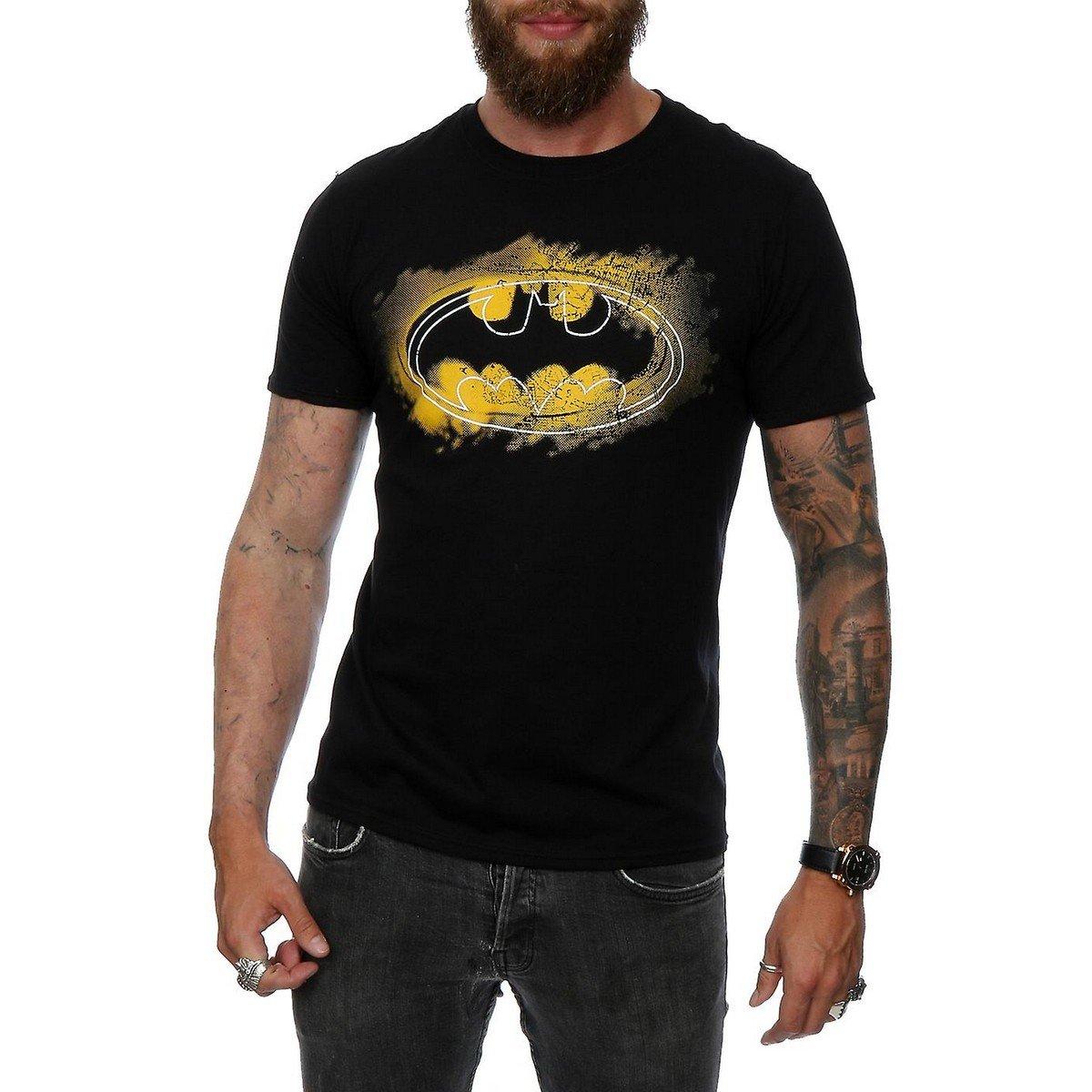 BATMAN Logo Spray Kurzarm T-Shirt