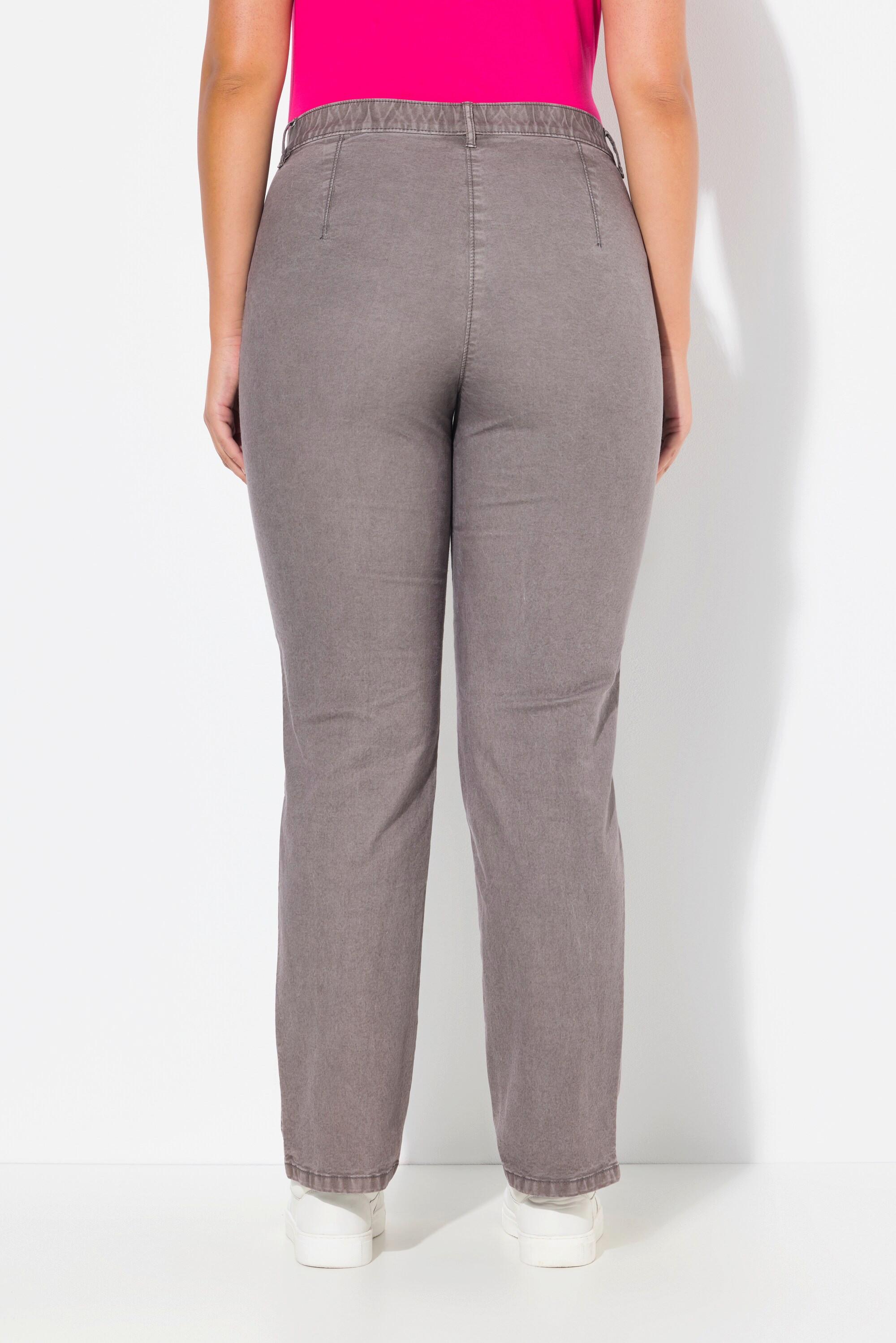 Ulla Popken Hose Mony, konisches Bein, Zipptaschen, Stretch
