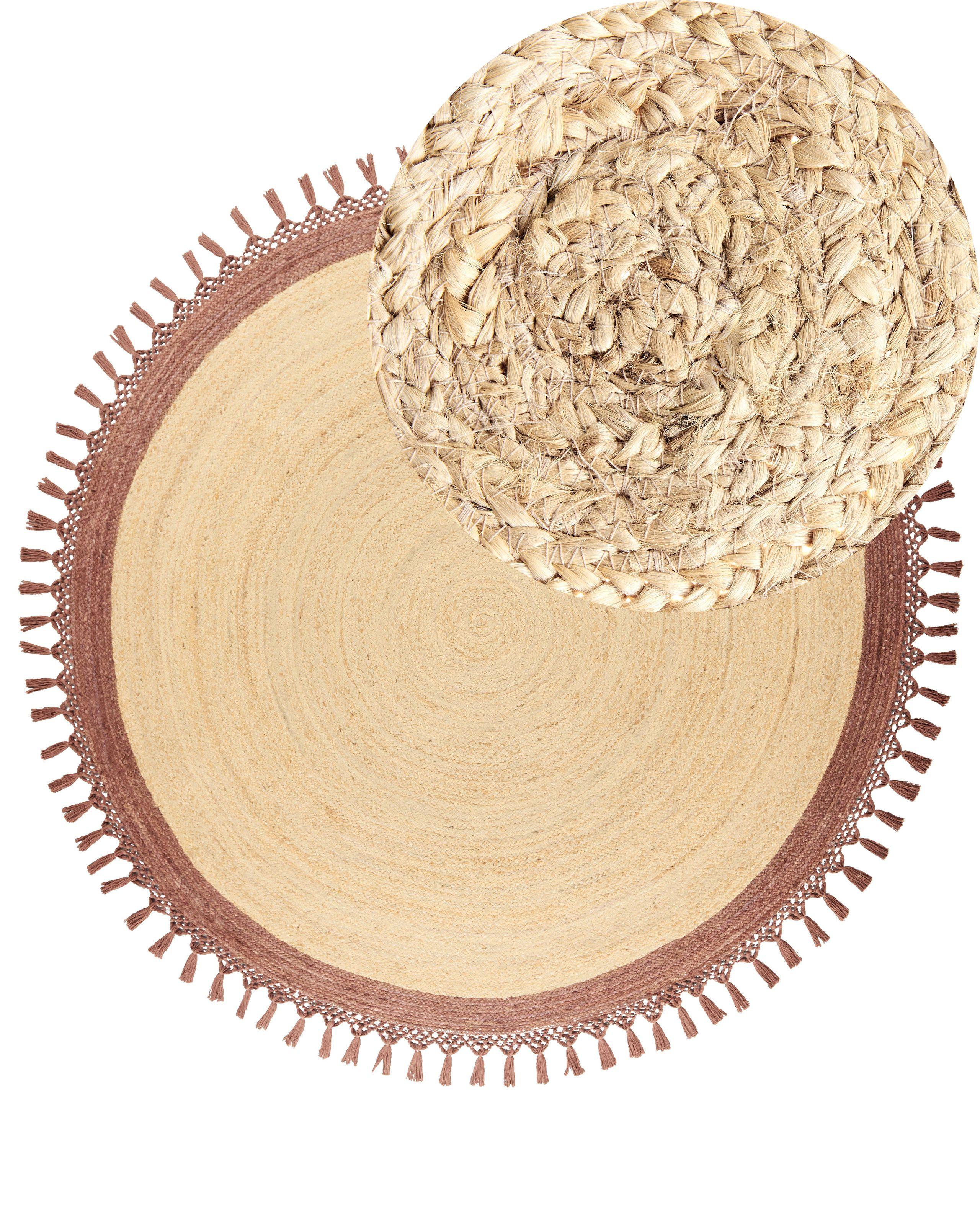 Beliani Teppich aus Jute Boho MARTS