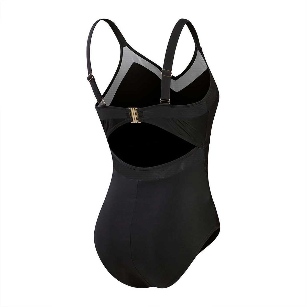 speedo badeanzug, damen eco mesh detail 1p bla