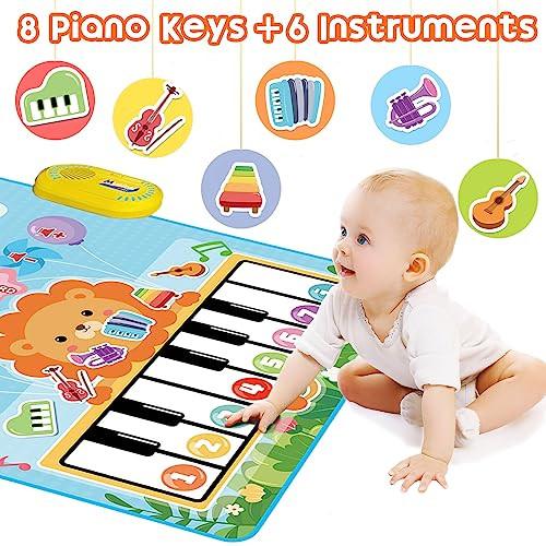 Activity-board Babyspielzeug, 2-in-1-Musikmatte, Klaviermatte für Kleinkinder, Trommelspielzeug