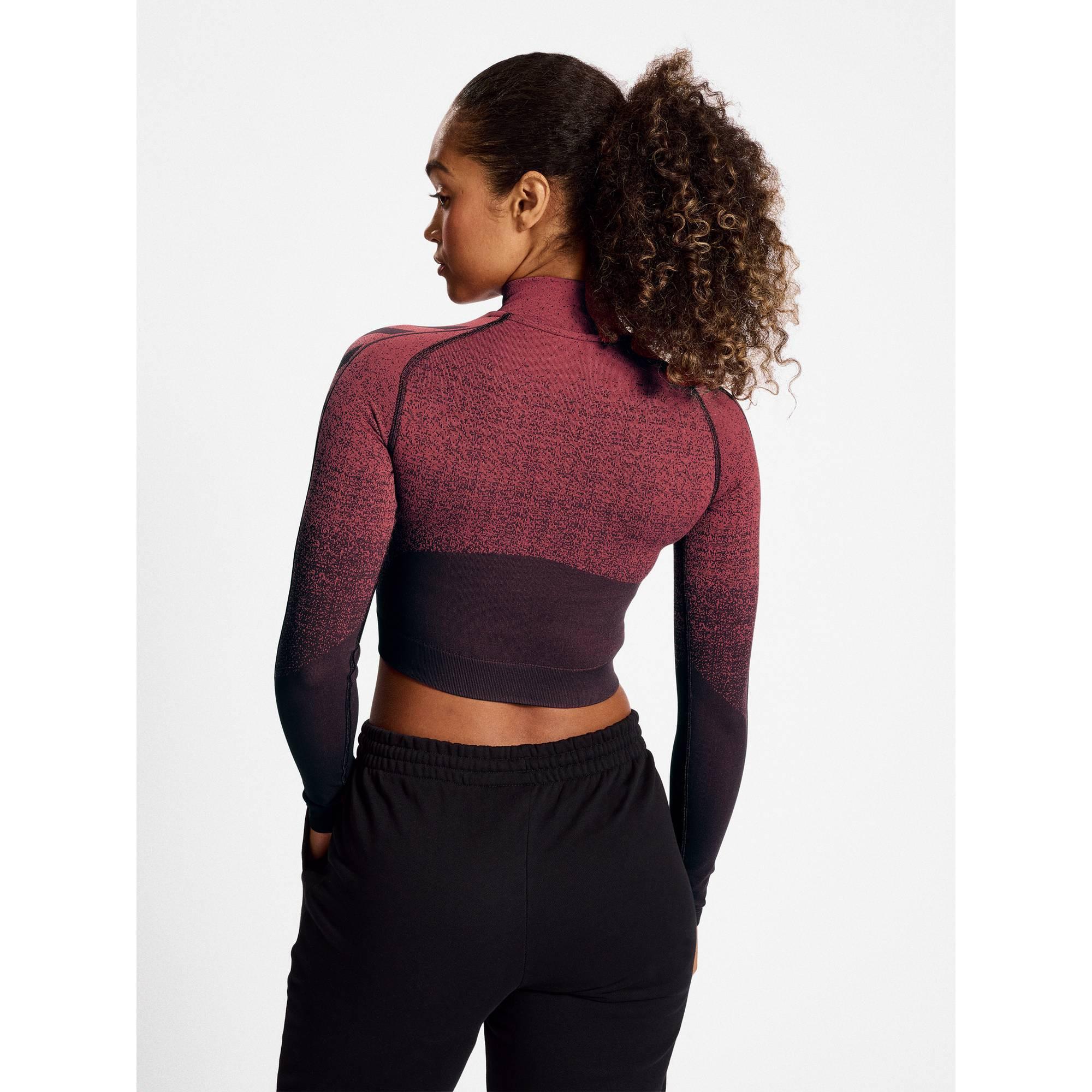 Hummel angarmtrikot mit 1/2 nahtosem reißverschuss, damen humme fade