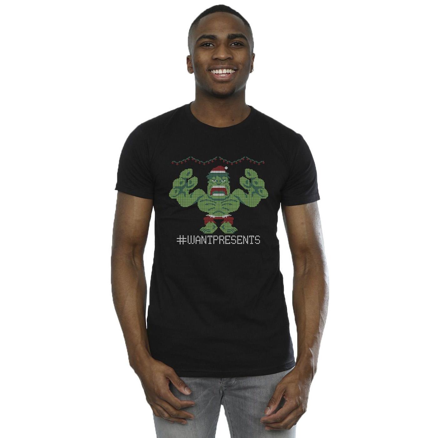 MARVEL Avengers Christmas Hulk Pixel T-Shirt