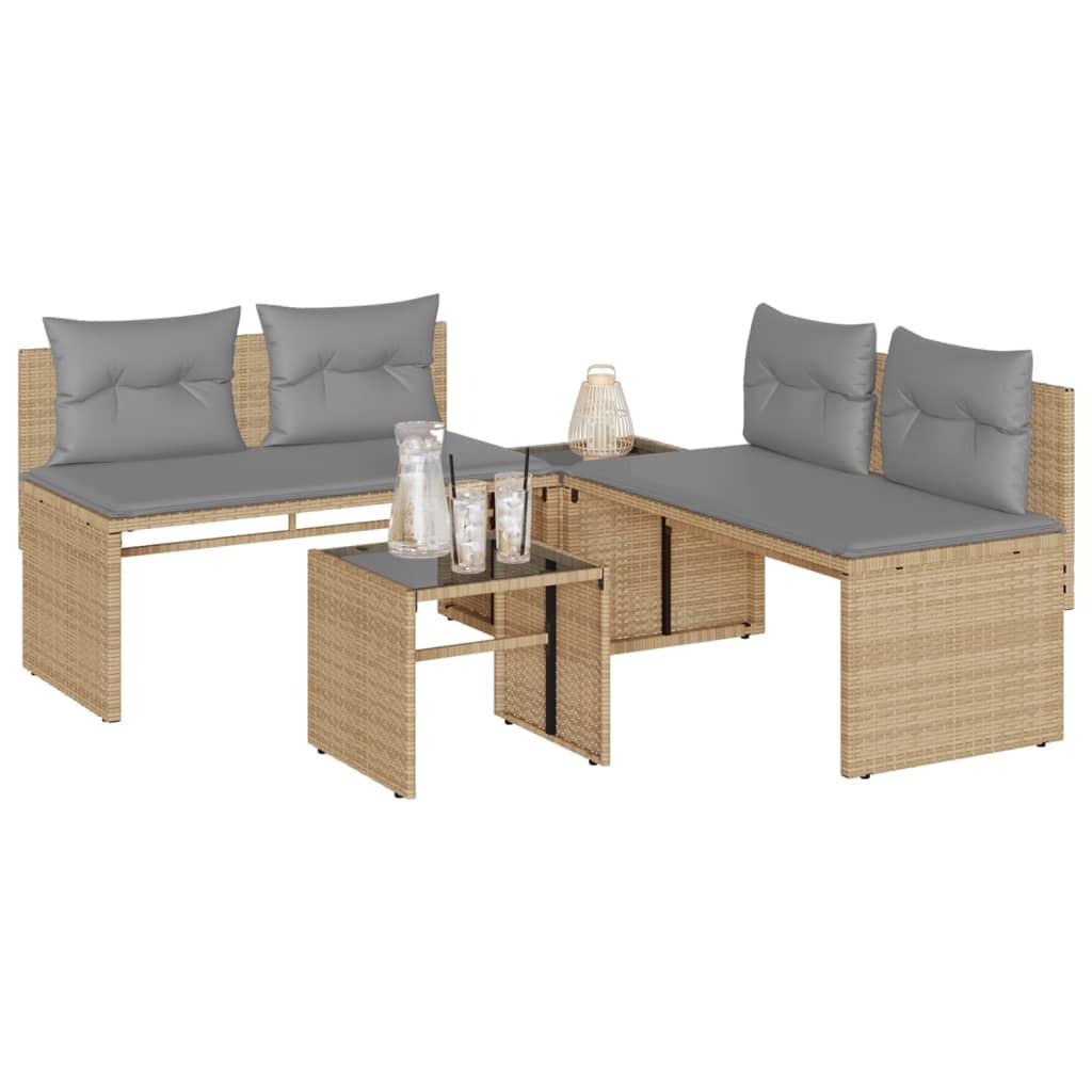 VidaXL Garten sofagarnitur poly-rattan