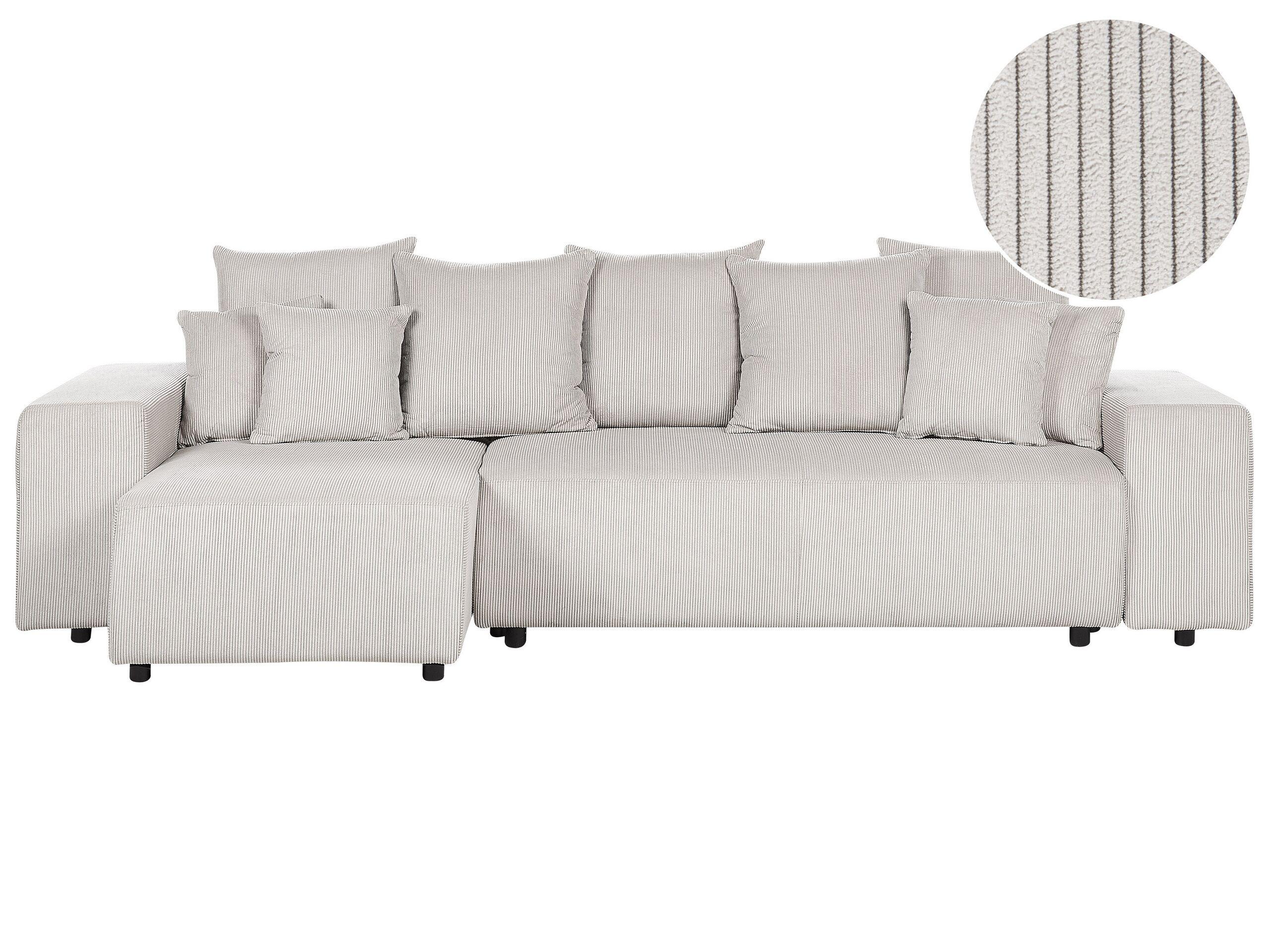 Beliani Ecksofa aus Cord Modern LUSPA