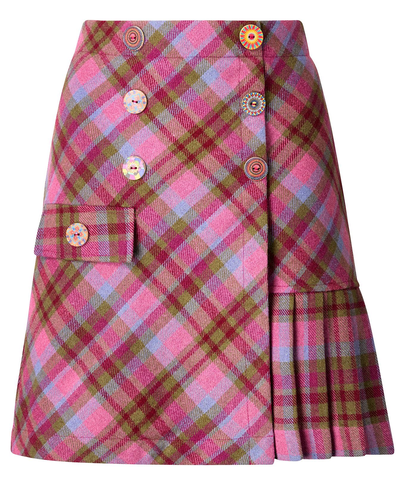 Joe Browns Falten-Minirock mit Heritage-Karo