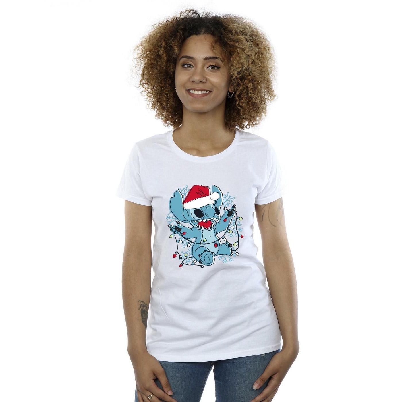 Disney Stitch Christmas Lights T-Shirt