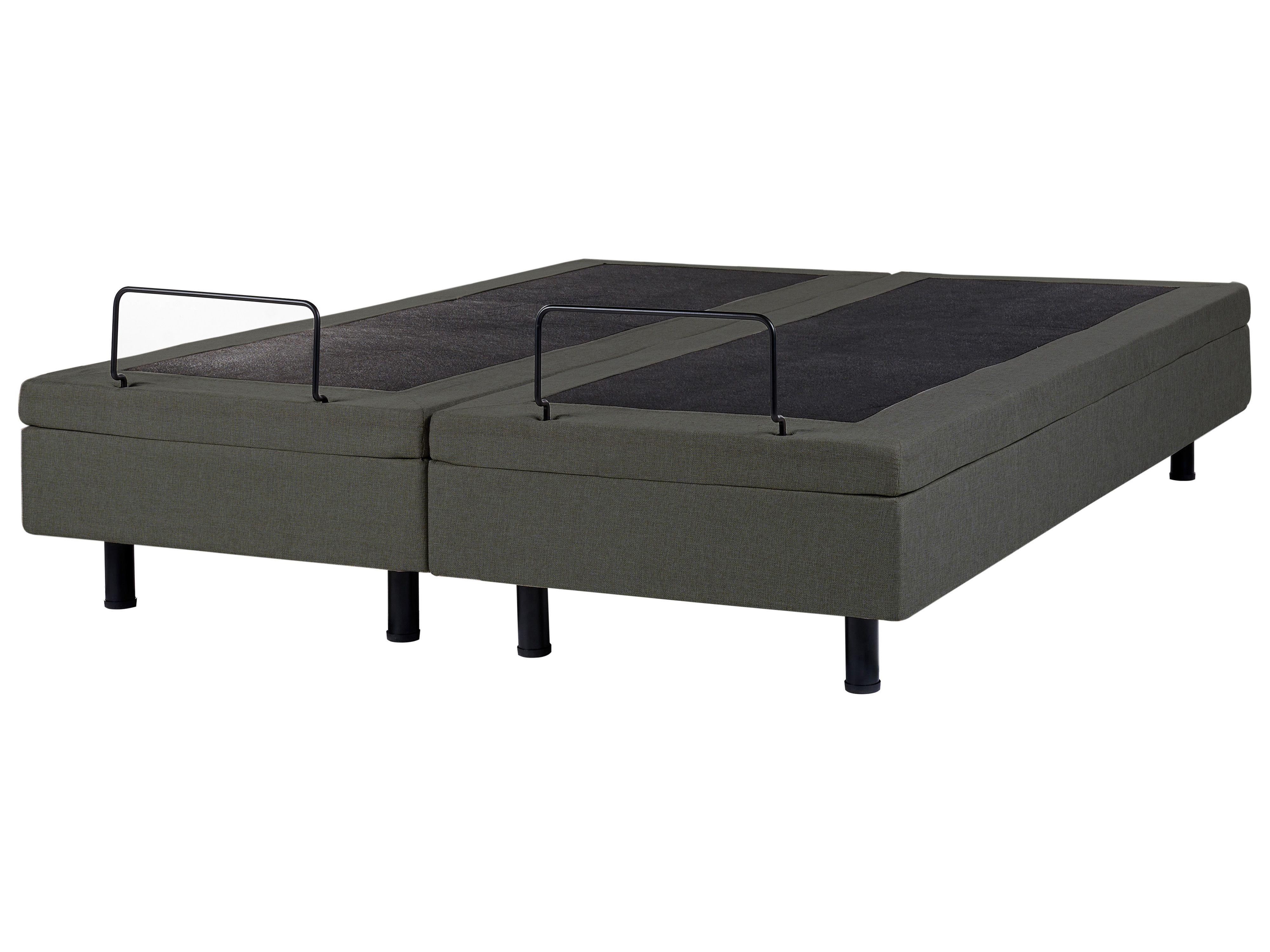 Beliani Verstellbares Bett ohne Kopfteil aus Polyester Modern DUKE II