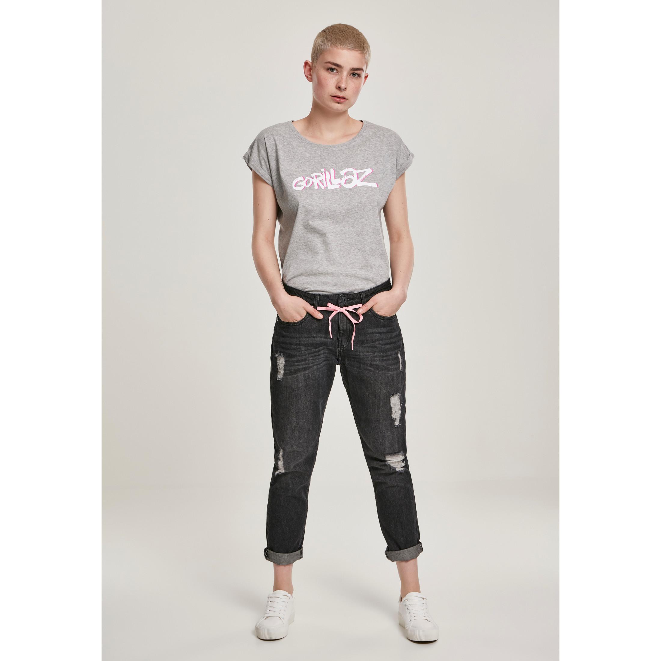 URBAN CLASSICS Damen Gorillaz Logo T-Shirt
