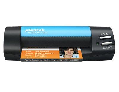 Plustek Plustek MobileOffice S602 Visitenkartenscanner 1200 x 1200 DPI A6 Schwarz, Blau