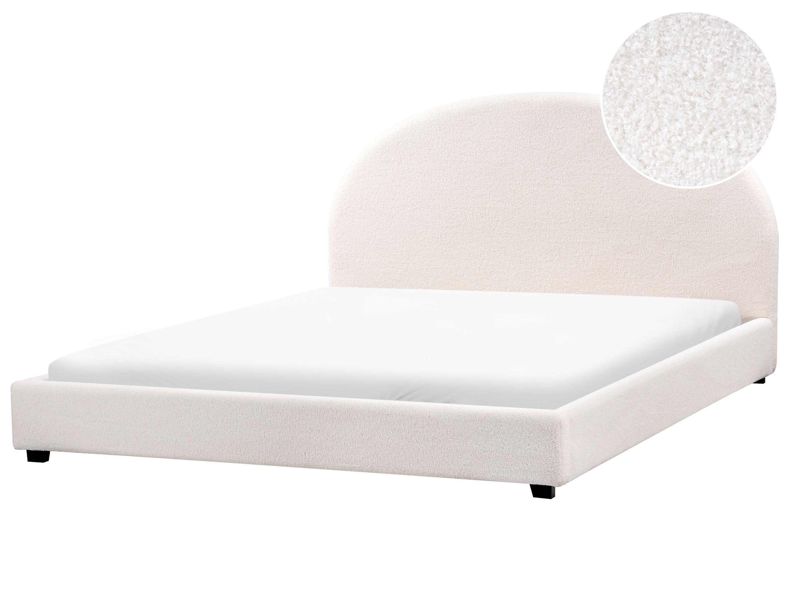 Beliani Bett mit Lattenrost aus Bouclé Retro VAUCLUSE