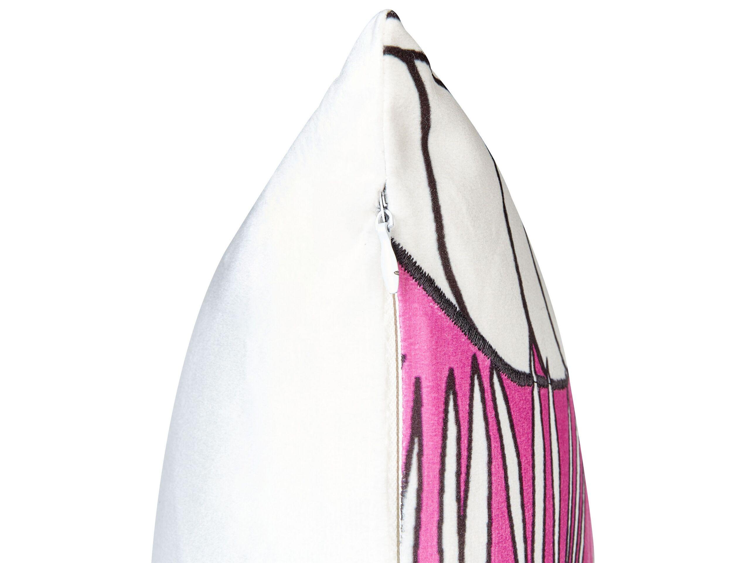 Beliani Dekokissen 2er Set aus Samtstoff Modern MALVA