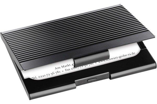 Sigel SIGEL Visitenkarten-Etui matt VZ134 Metall, 20 ST. Black