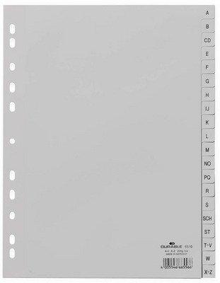 DURABLE DURABLE Register PP grau A4 20-teilig, A-Z