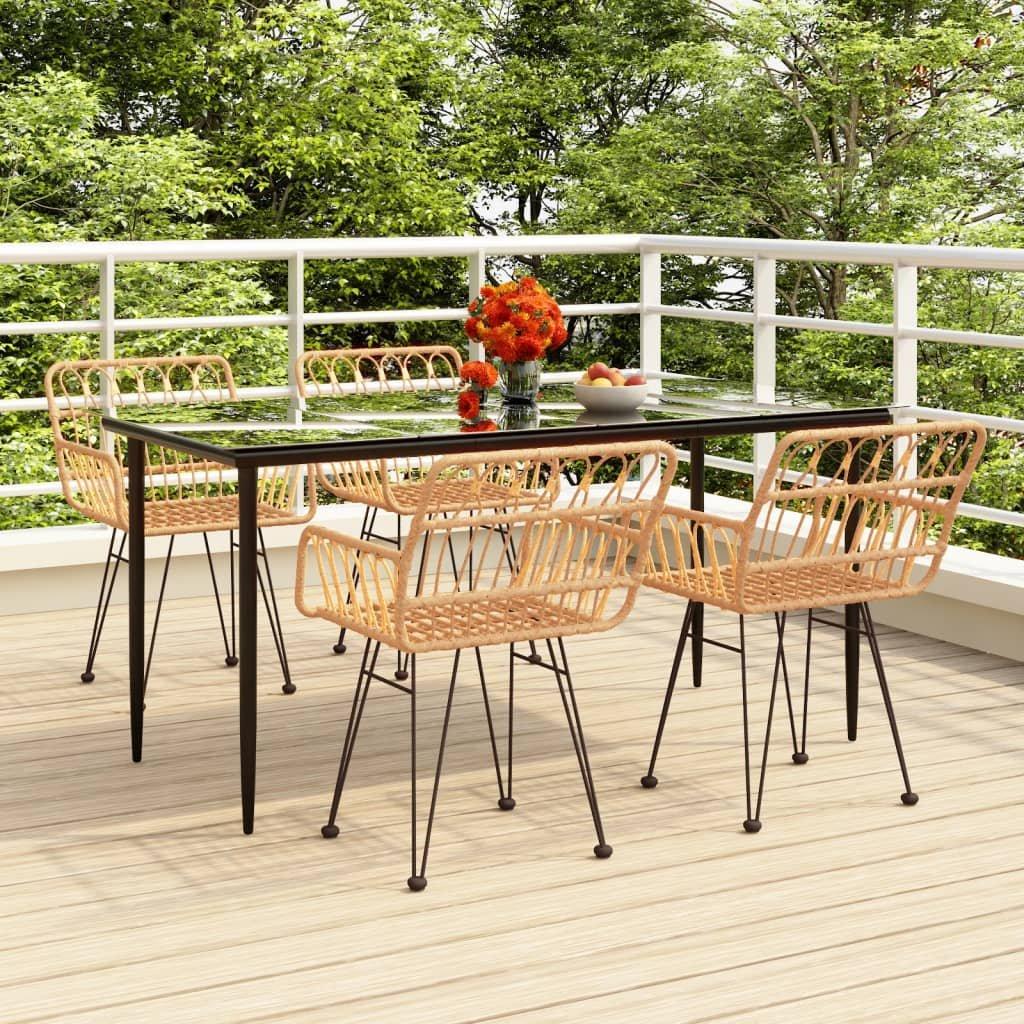 VidaXL Garten essgruppe poly-rattan