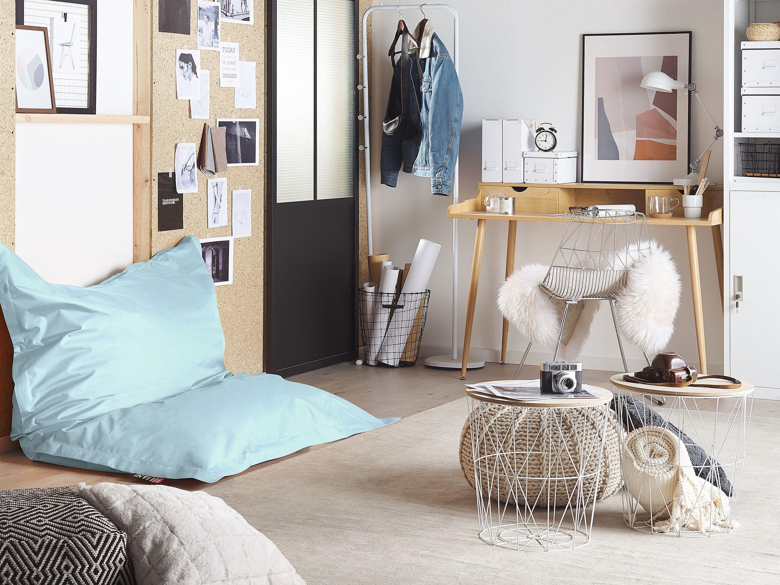 Beliani Sitzsack aus Nylon Skandinavisch FUZZY