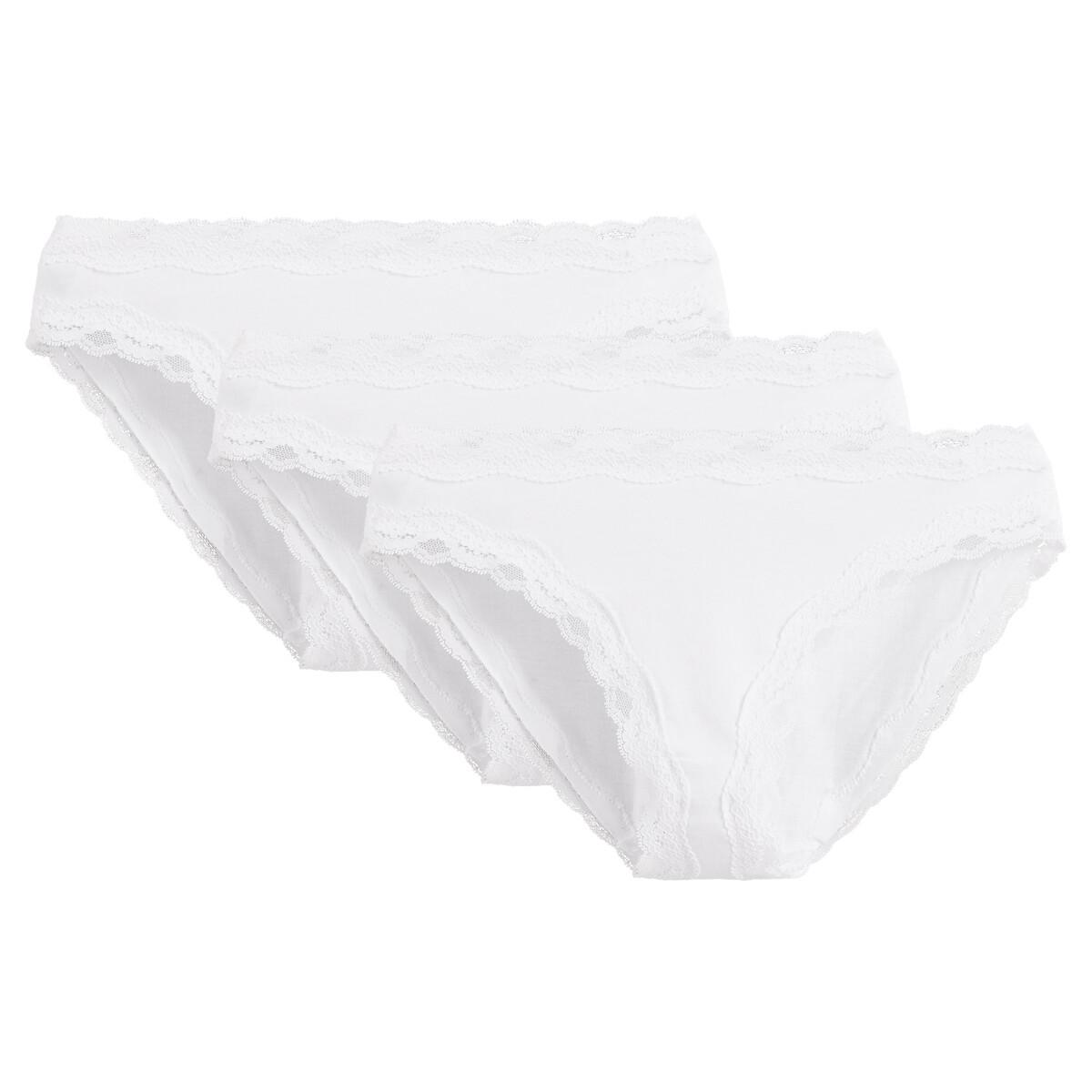 La Redoute Collections 3er-Pack Slips aus Baumwolle und Spitze