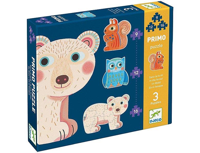 Djeco Djeco Primo Puzzel In Het Bos (9, 12 & 16 stukjes)