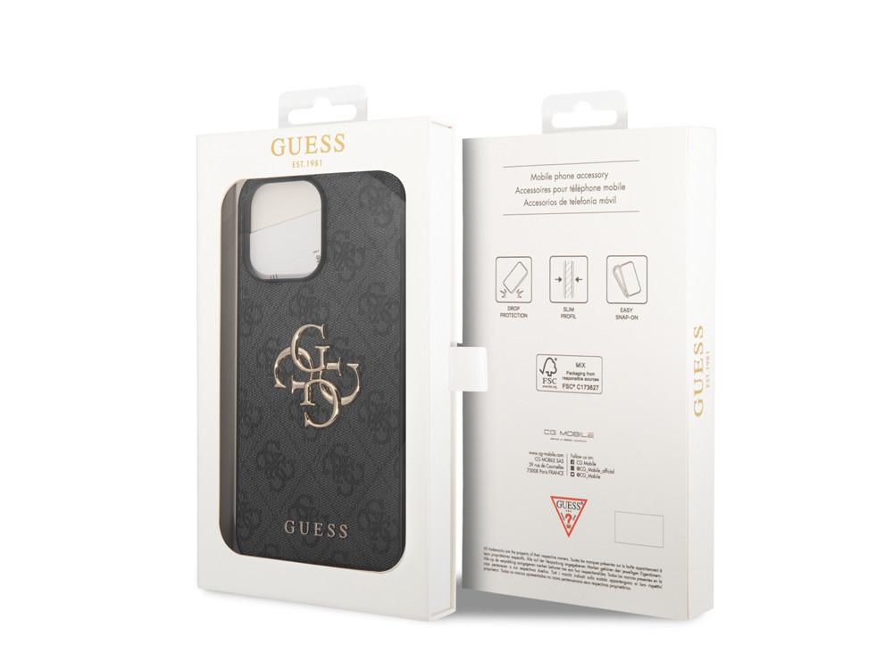 GUESS Hülle Apple iPhone 15 Pro PU 4G Big