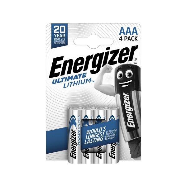 Energizer Ultimate (AAA) Lithium-Batterien, 4 Stück