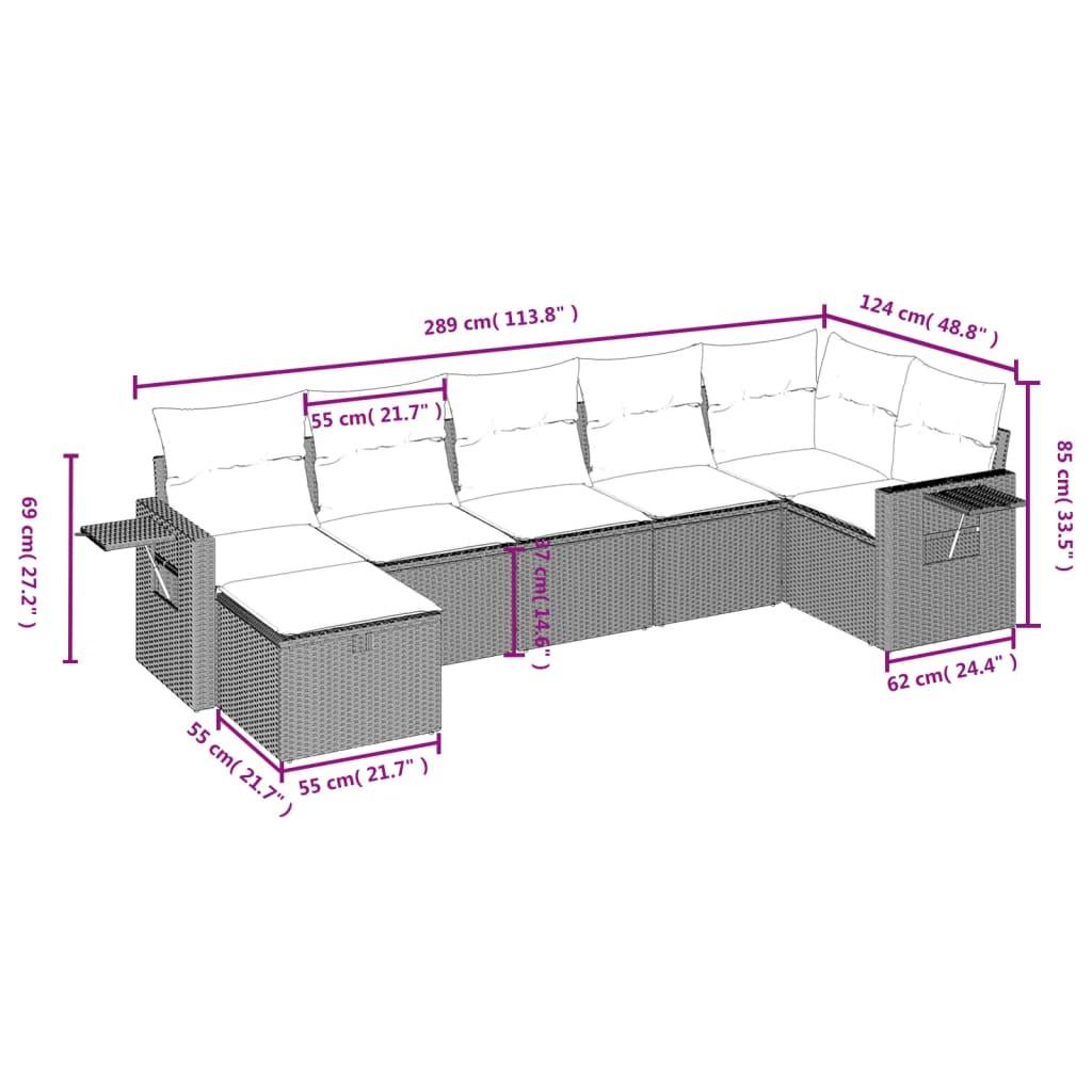 VidaXL Garten sofagarnitur poly-rattan