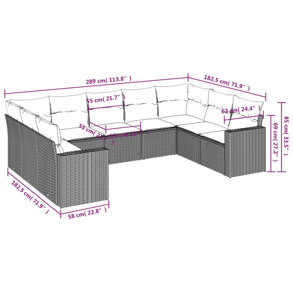 VidaXL Garten sofagarnitur poly-rattan