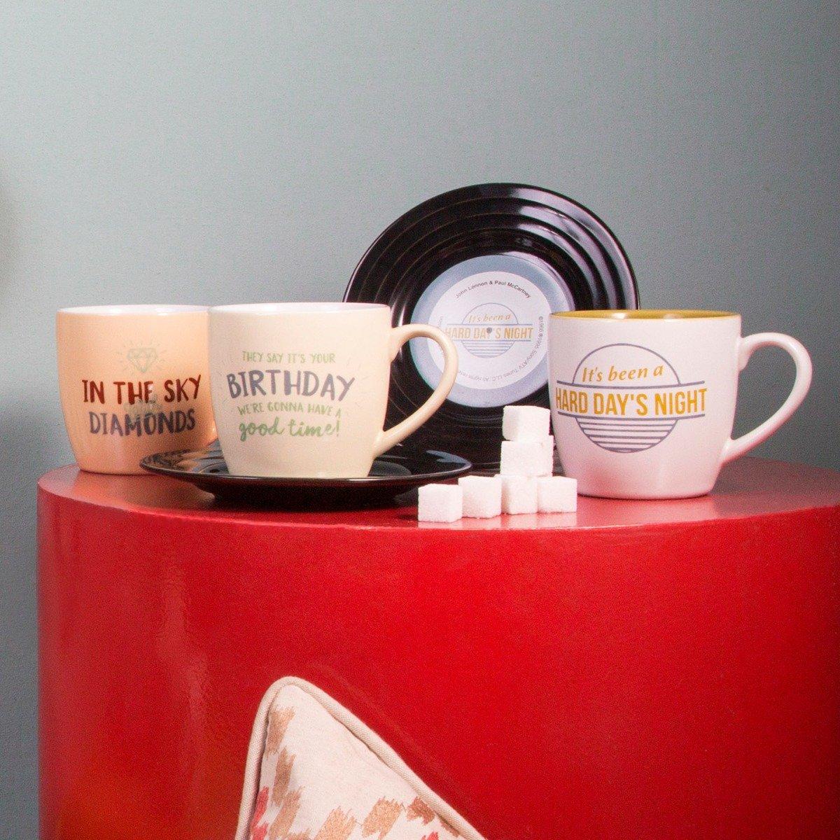Mugs Tassen Set Lyrical Mug Hard Days Night