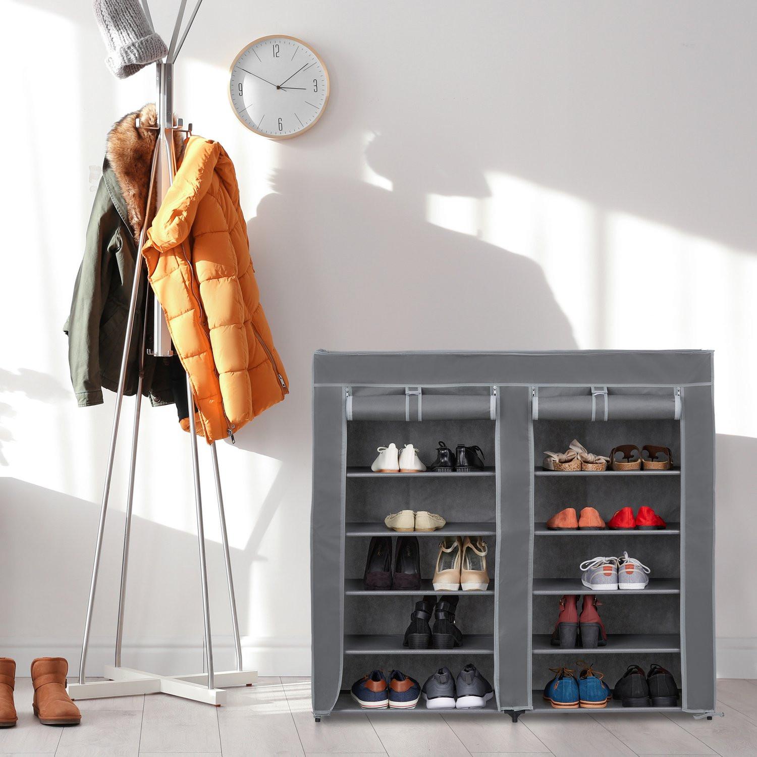 B2X Schuhschrank aus Stoff mit 12 Fächern