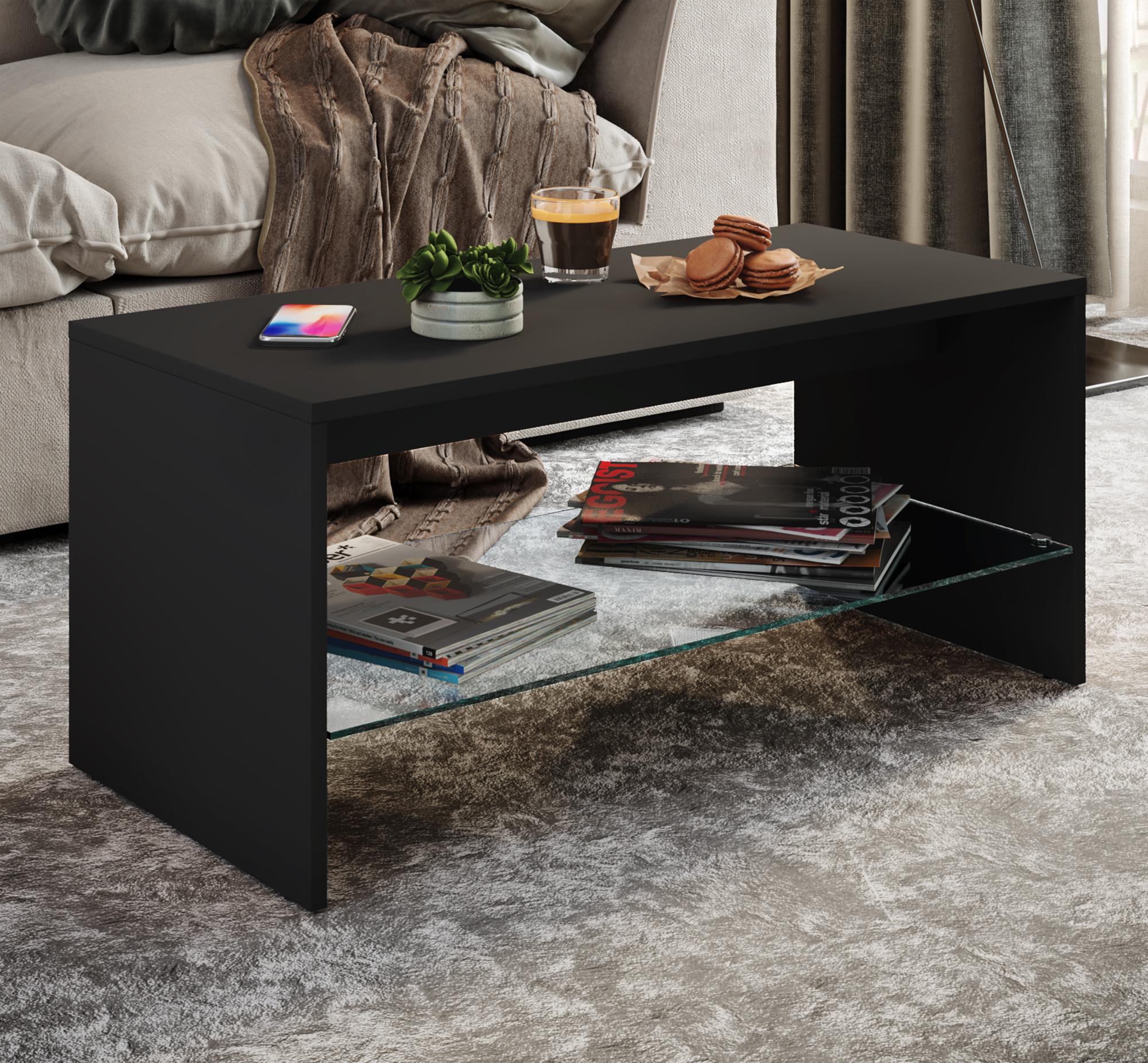VCM Beistelltisch Glas Wisal